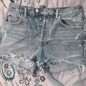 Barely used agolde denim Parker shorts